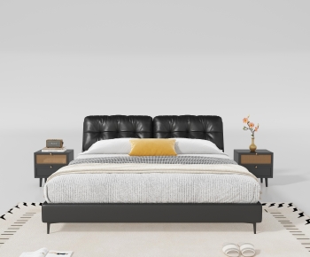 Modern Double Bed-ID:993525035