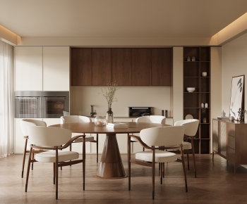 Wabi-sabi Style Dining Room-ID:749799013