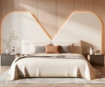 Modern Double Bed-ID:404638058