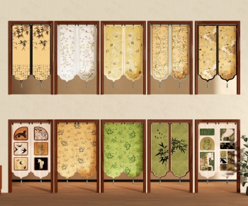 New Chinese Style Door Curtain-ID:211040977