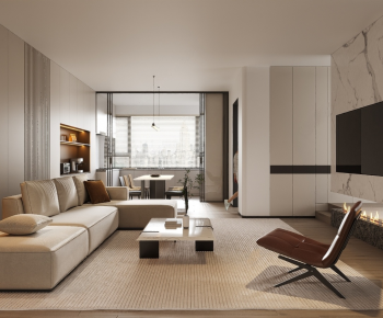 Modern A Living Room-ID:607156993
