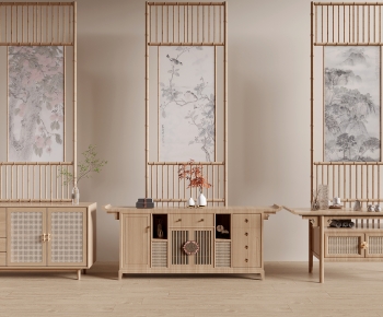 New Chinese Style Entrance Cabinet-ID:482675084