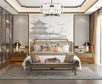New Chinese Style Bedroom-ID:572348122