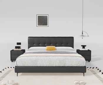 Modern Double Bed-ID:925818921