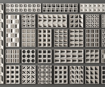 Modern Cement Brick Screen Partition-ID:209250934