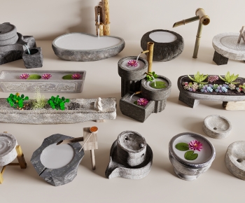 Chinese Style Rockery Waterscape-ID:544888028