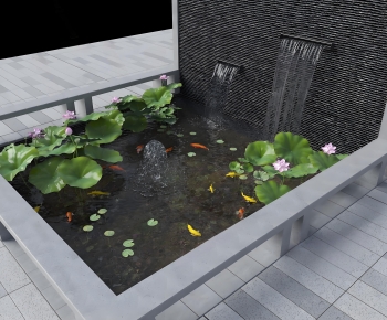 Chinese Style Rockery Waterscape-ID:439368961