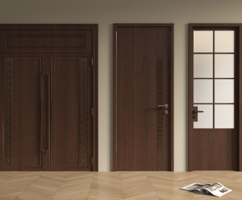 New Chinese Style Single Door-ID:482913026