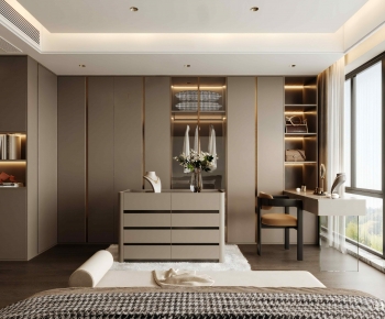 Modern Clothes Storage Area-ID:223139053