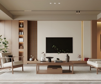 New Chinese Style A Living Room-ID:242295031