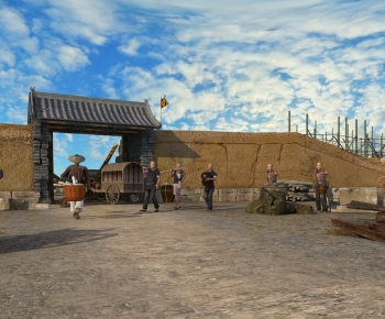 Chinese Style Building Appearance-ID:136558069