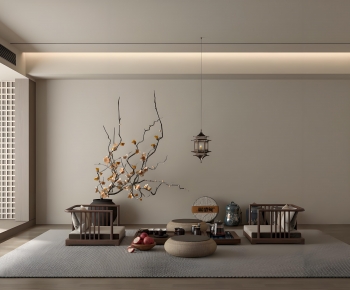 New Chinese Style Tea Tables And Chairs-ID:401148083