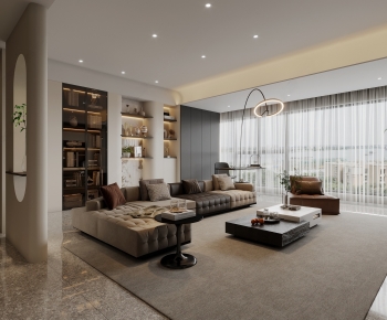 Modern A Living Room-ID:390821935