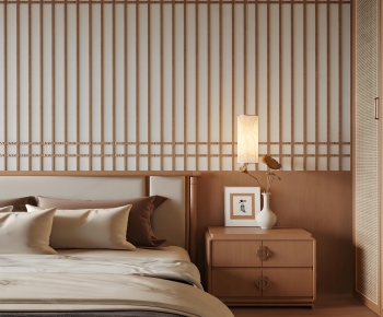 Japanese Style Bedside Cupboard-ID:405846122