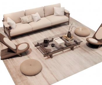 Wabi-sabi Style Sofa Combination-ID:776017908
