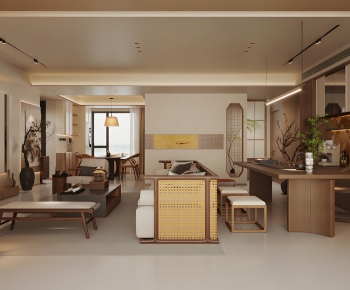 New Chinese Style A Living Room-ID:289864069