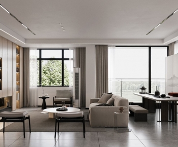 New Chinese Style A Living Room-ID:496910106