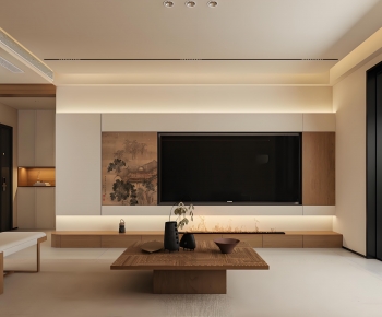 New Chinese Style A Living Room-ID:516046059