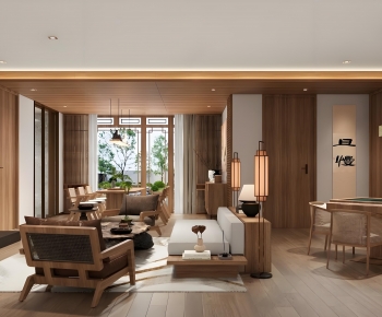 New Chinese Style A Living Room-ID:161140921