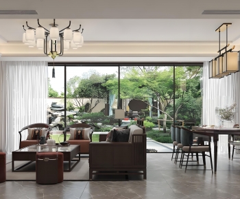 New Chinese Style A Living Room-ID:428201918