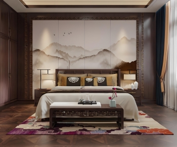 New Chinese Style Bedroom-ID:125188842