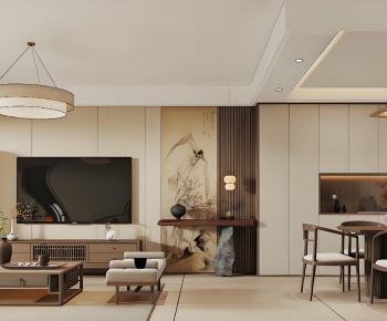 New Chinese Style A Living Room-ID:779872893