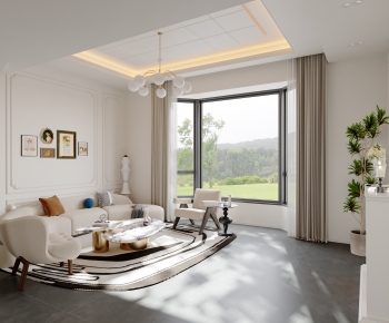 French Style A Living Room-ID:832771063