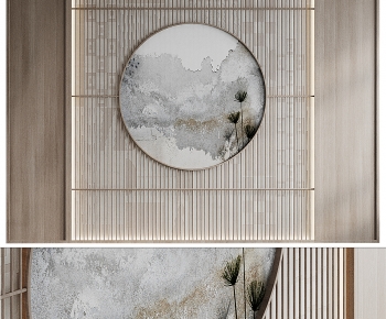 New Chinese Style TV Wall-ID:539820913