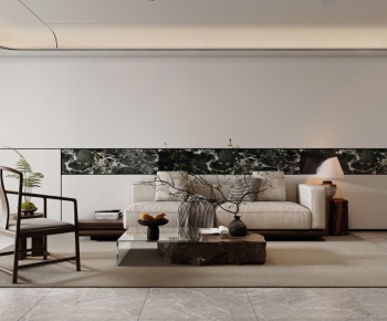 New Chinese Style A Living Room-ID:563872105