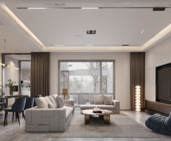 Modern A Living Room-ID:751655107