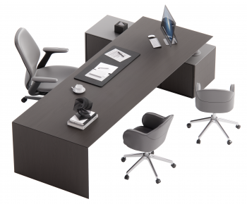 Modern Office Desk And Chair-ID:636909969