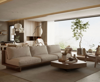 Wabi-sabi Style A Living Room-ID:178364999