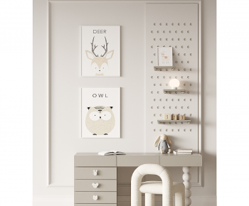 Modern Computer Desk And Chair-ID:259356987