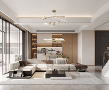 Modern A Living Room-ID:666320091