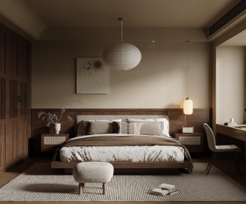 Wabi-sabi Style Bedroom-ID:346472984