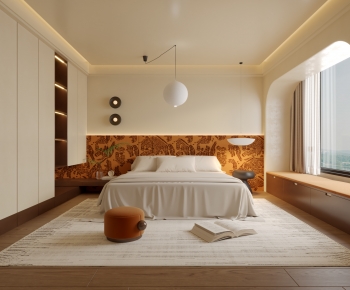Wabi-sabi Style Bedroom-ID:268502956