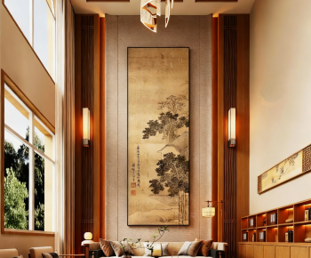 New Chinese Style A Living Room-ID:905657058