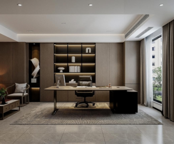 New Chinese Style Manager's Office-ID:700299755