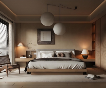 Wabi-sabi Style Bedroom-ID:117130366