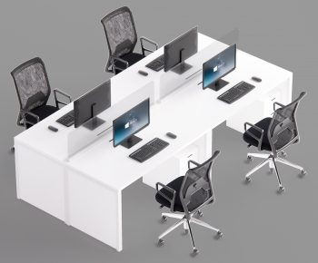 Modern Office Desk And Chair-ID:669974095