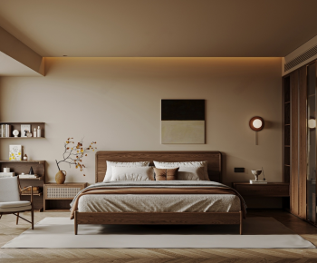 Wabi-sabi Style Bedroom-ID:563920975