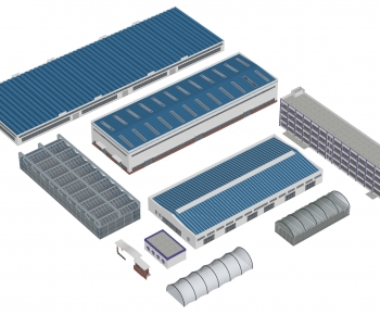 Modern Industrial Building-ID:490201952