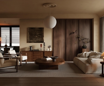 Wabi-sabi Style A Living Room-ID:762360107