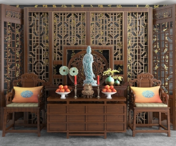 New Chinese Style Buddhist Niche-ID:669042118