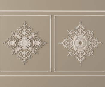 French Style Plaster Carved Top Plate-ID:271840109