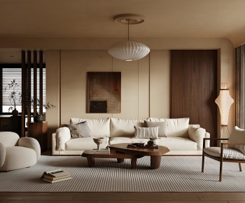 Wabi-sabi Style A Living Room-ID:917804001