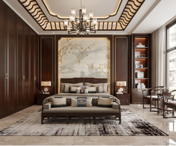 New Chinese Style Bedroom-ID:457046993