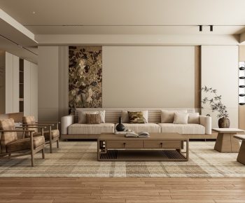 New Chinese Style A Living Room-ID:467777016