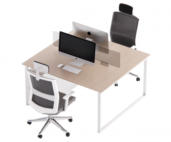 Modern Office Desk And Chair-ID:694873093