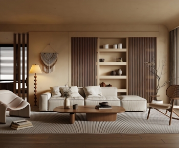 Wabi-sabi Style A Living Room-ID:848418008